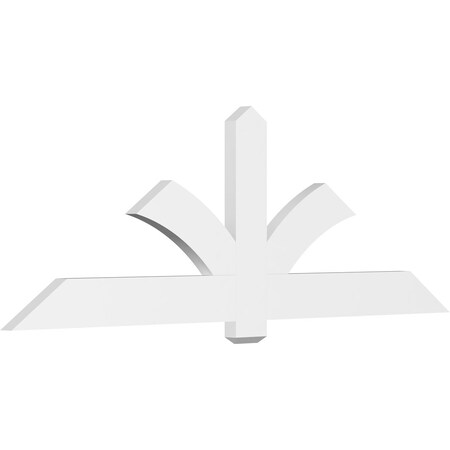 Ekena Millwork Redmond Architectural Grade PVC Gable Bracket, 84"W x 28"H x 2"D x 6"F, 8/12 Pitch GBP084X28X0206RED00